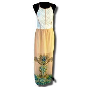 City Triangles Maxi Halter Dress Size Large EUC